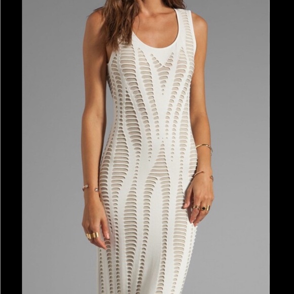 RVN Cutout Illusion Jacquard Maxi Blue Sand - Picture 2 of 12